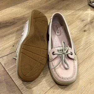 Sperry Shoes Womens Sperry Top Sider Pink Seersucker Boat